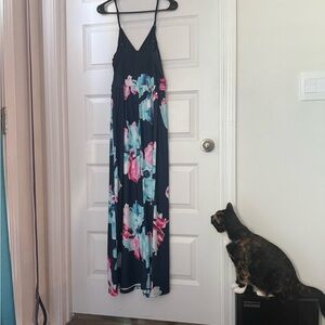 Floral Maxi Dress with Strappy Back